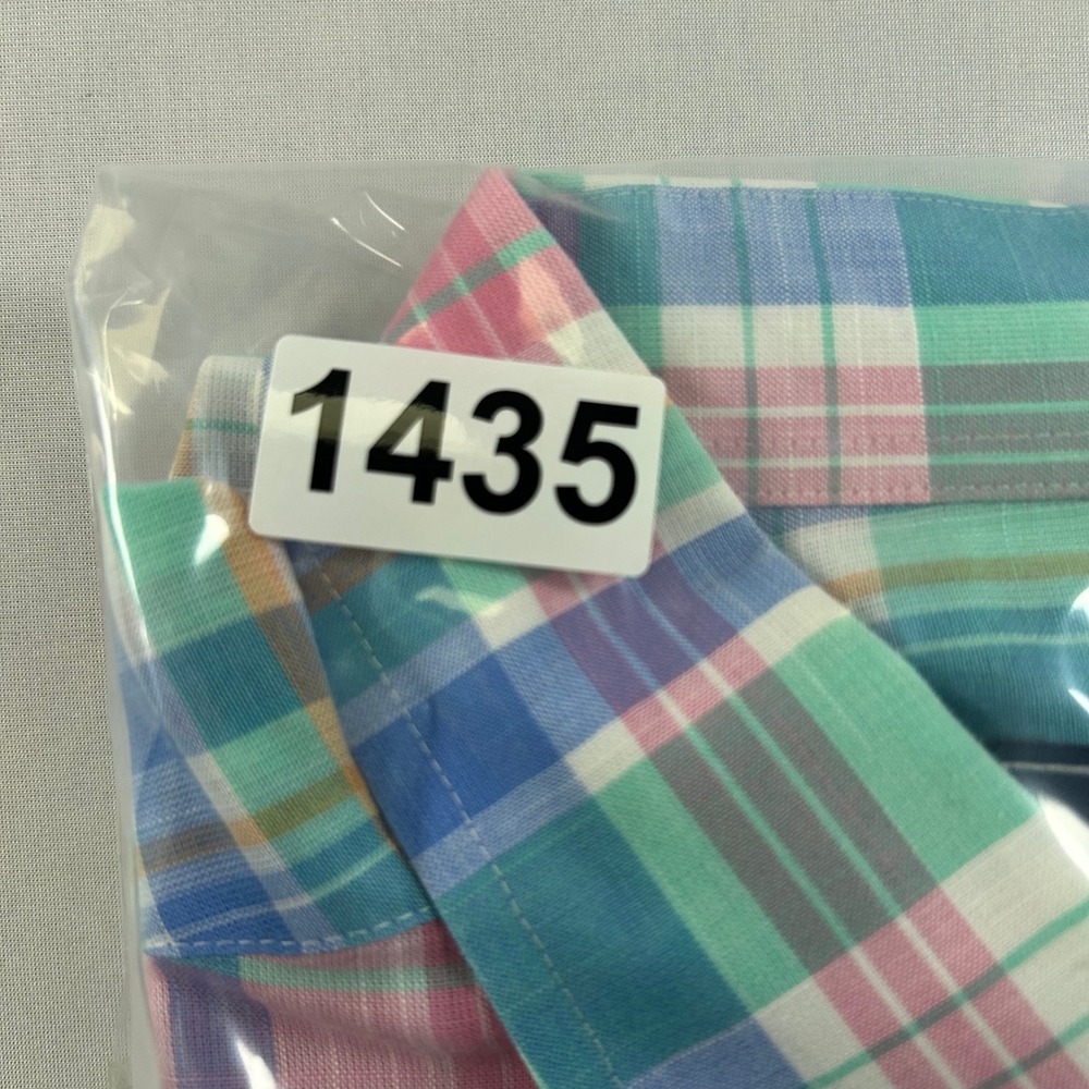 Vineyard Vines Shirt Mens XL Pastel Plaid Classic Fit Tucker Short Sleeve Cotton - Picture 8 of 8